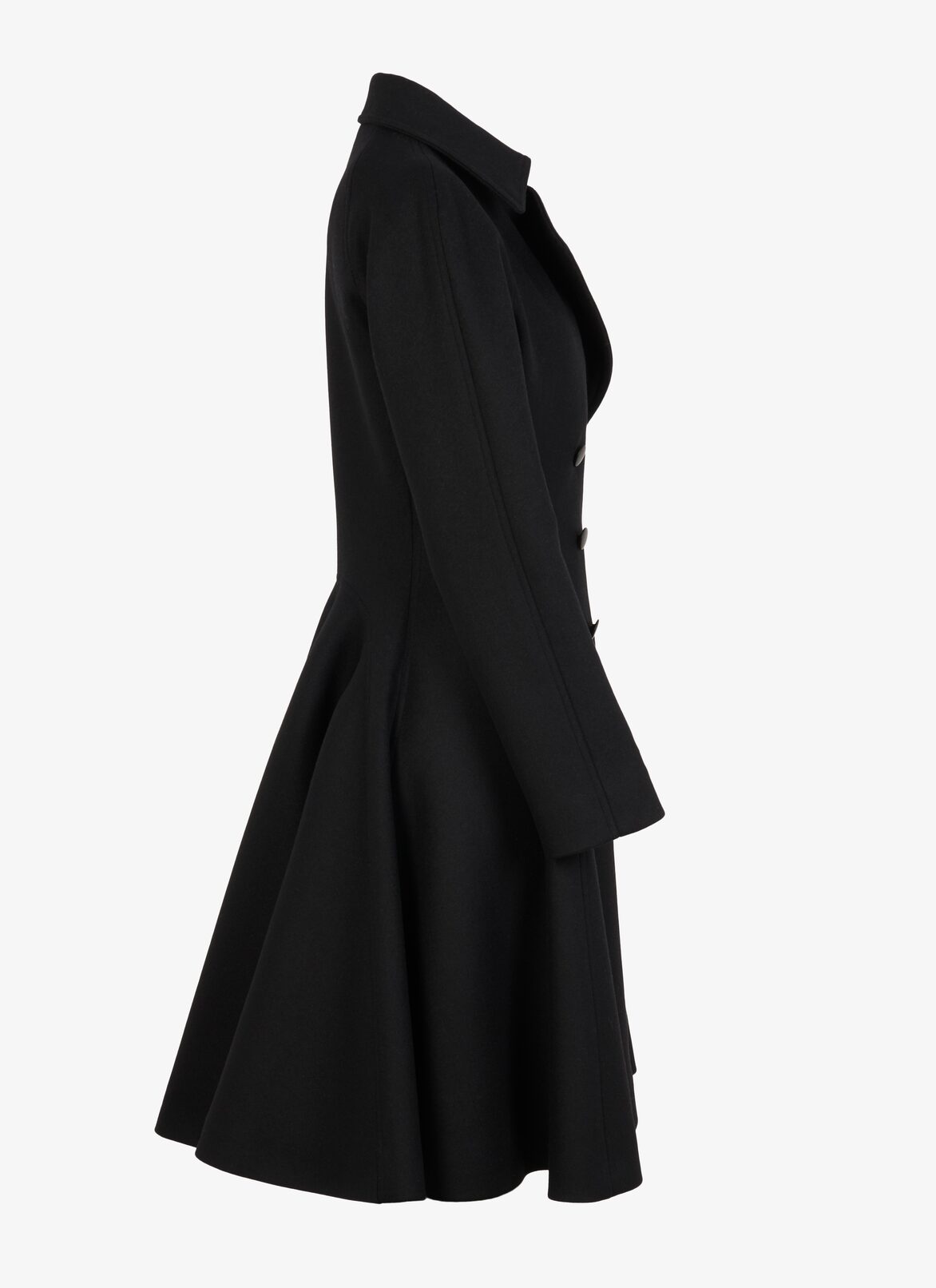 COAT DRAP DOUBLE BLACK ALAÏA BLACK COAT DRAP DOUBLE BLACK